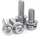 YOFASEN 5/10 Piezas Tornillos de Cabeza Plana Cruzada M6 de Acero Inoxidable - Tornillos de Máquina con Arandela Tornillos de Cabeza Redonda Cruz Phillips Pernos de Sujeción, M6*40 * 12/5 Piezas