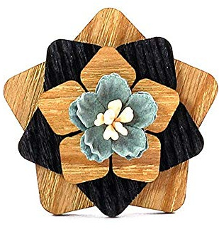 Uteruik Broche en bois avec corsage de mariage pour homme