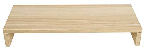 Monitor Stand, Desktop Computer Stand for Wood Desktop Monitor, Riser Desktop PC Computer Monitor for Laptop Printer, 50 x 20 x 7.7cm(Natural color)