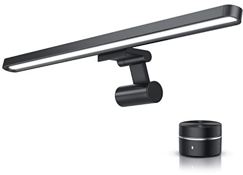 CSL - Screenbar LED USB Monitorlampe Bildschirmlampe Lichtleiste, Lightbar mit Fernbedienung, Monitor Lampe, dimmbare Helligkeit, 3 Farbtemperaturen 3000-5700K, Augenpflege Augenschonend, schwenkbar