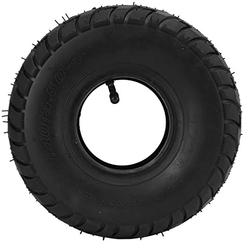 4.10‑3.50‑4 Innenschlauchreifen, 4.10/3.50‑4 Innenaußenreifen Heavy Duty mit gebogenem Ventil für Sackkarren für Rasenmäher