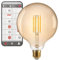 Brennenstuhl Connect WiFi Filament LED Lampe Globe (Vintage Glühbirne kompatibel mit Amazon Alexa und Google Assistant, E27, 470lm, 4,9W, warmweiß 2200K, stufenlos dimmbar, Retro, kostenfreie App)