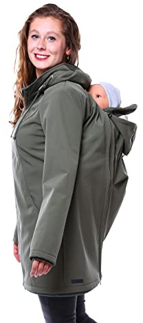 Viva la Mama 4in1 Softshellmantel MELLORY PLUS, Oliv, M