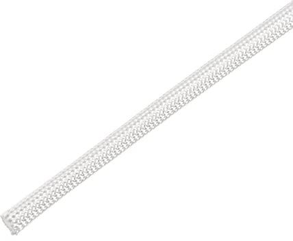 DMiotech 4mmx5m(16.4pi) Fibra Vetro Guaina Isolante Piccole Linee Tessuto Tubi per Filo Protezione con Resina Bianco