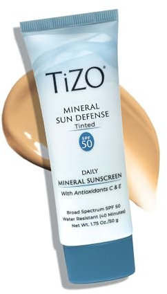 Tizo Mineral Sun Defense Tinted SPF 50 For Women 1.75 oz Sunscreen
