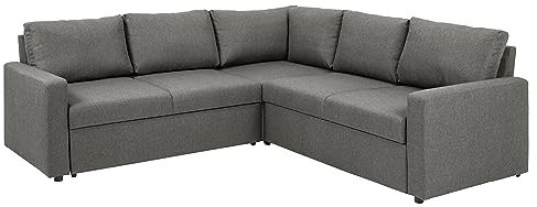 AC Design Furniture Richard Ecksofa mit Schlaffunktion und Stauraum in Hellgrau, L-Sofa für 4 Personen mit Ausziehbettfunktion, B: 228 x H: 85 x T: 228 cm