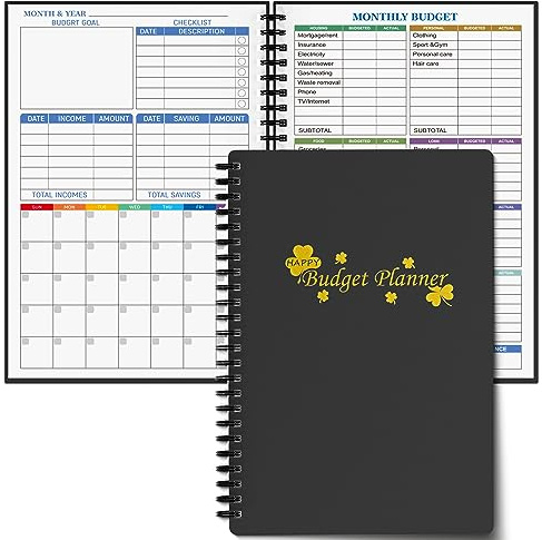 Budget Planner – Monatlicher Finanz-Organizer mit Ausgaben-Tracker-Notizbuch, um Ihr Geld effektiv zu verwalten, undatierter Finanzplaner/Kontobuch, jederzeit beginnen, A5 (21,8 x 15 cm), 100 g/m²