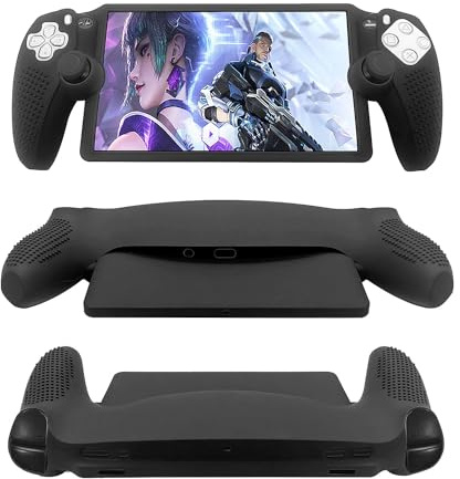 TGDPLUE Silikon-Schutzhülle, kompatibel mit PlayStation-Portal-Fernbedienung, Schutzhülle für PS5-Portal, Mitternachtsschwarz, stoßfest, Kratzfest, Schwarz