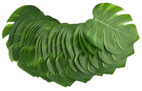 Cabilock Realistische Simulation Von Schildkrötenblättern 48 Stück Künstliche Monstera-blätter Heimschmuck Dekoration 20 3 cm Ideal Für Projekte