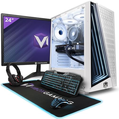 Vibox V-176 Gaming PC Bundle • AMD Ryzen 5 5500 4.2GHz • Nvidia RTX 3050 6GB • 16GB RAM • 1TB SSD • Windows 11 • 23 Monitor • WiFi
