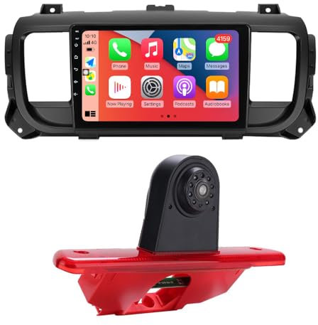 Navigationsgerät für Auto, LKW PKW Navi GPS Navigation Navigationssystem mit Europa UK Karten, Bremslicht Rückfahrkamera Ersatz für Peugeot Expert 2007-2016/Fiat Scudo 2007-2016/Citroen Jumpy (7223B)