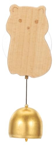 PATIKIL Timbre de Mercader, Timbre de Puerta de Madera con Campanillas Metálicas con Ventosa para la Apertura de la Puerta del Negocio al Entrar, Decoración de Gatito