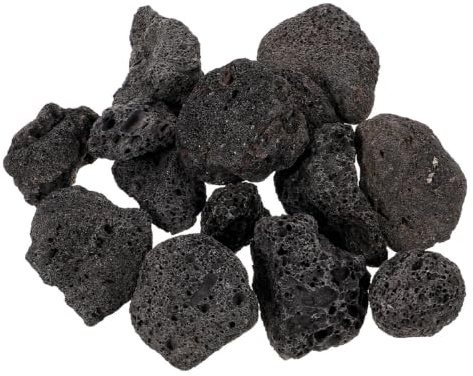 HOMOCONO Schwarzer Lavastein FüR Aquarium Und Garten PoröSer Vulkanstein FüR Aquariensteine Und Landschaftsbau Dekorative Feuersteine FüR Pflanzen Und Feuerstellen 3.50X3.50X2.50Cm 150G Beutel | Schwarzer Stein poröse Struktur 150g Beutel vielseitig als Landschaftsfelsen für Garten Pflanzen Landschaftsbau im Freien