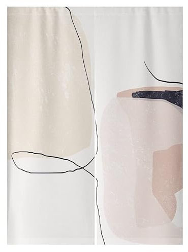 Küchenvorhänge Rosa Beige Schwarz Scheibengardinen Polyester Vorhänge Kurz Waschbar Raumteiler Vorhang Türvorhang Langlebig Küchenvorhang Kurze Gardinen Verdickung Tür Vorhang 70x150