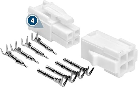 Kalitec Mini-Universal MATE-N-LOK Set 4-Polig Elkontakt Vit AWG 30-16
