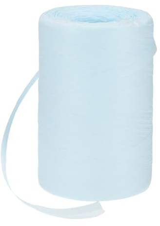M METERXITY Filo di Raffia per Uncinetto, 328 Iarde Nastro Artigianale in Carta Raffia da 5mm Spago Piatto per Imballaggio Regali/Fai-da-Te/Cappelli Solari Borse [Azzurro Chiaro]