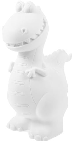 FUNNETOYU Unbemalte Dinosaurier Dekoration aus Vinyl mit Dinosaurier Form Kreatives Selbstgemacht Bastelset für Kinder zur Kreativität und Fantasie Am Tisch