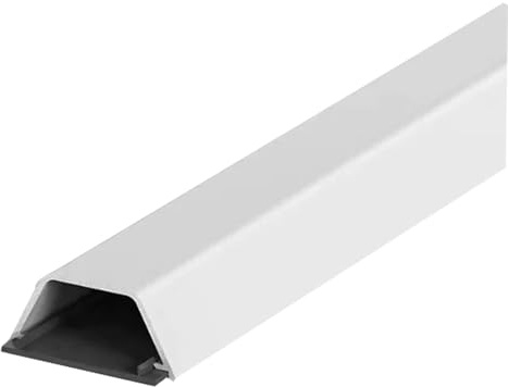 QSNYJPL Cache Cable Sol de 100 Cm Goulotte Passe Cable en Alliage d'Aluminium Chemin de Cable Electrique Autocollant pour Salon Bureau Empêche Les Chutes de Câbles(White,15x9mm/0.6x0.4in)