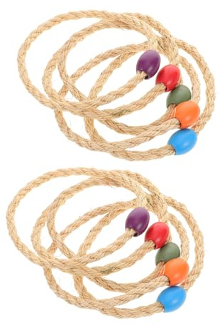 PENIKOKO 10 pièces Jeu de Lancer Anneaux Corde Colorées Jeu d'Adresse Extérieur pour Garçon Fille et Adultes pour Jardin Fête et Activités Plein Air