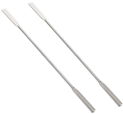 UTHCLO 2 pezzi Micro Spatole da Laboratorio in Acciaio Inossidabile Cucchiai U-shape per Miscelazione e Prelievo di Campioni Strumenti Resistenti per Chimica e Biologia