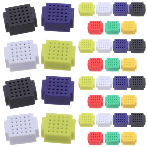 BUGUUYO 35pcs Solderless Mini Breadboard Kit 7 Colors, Electronic Circuit Breadboard PCB for DIY Electronics Projects and Proto Shield Distribution in Compact Size