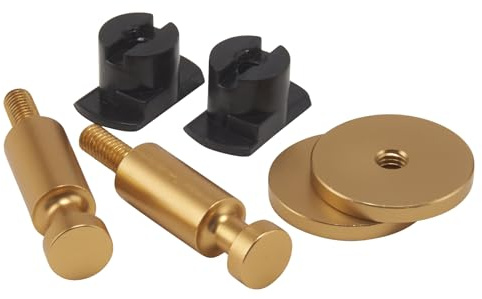 FibroTech DOTS - RAL 1004 (2 Stück, Ø2,4 x H3,3, Farbe Messing, aus Stahl, minimalistisches Design, Pulverschichtet, Kleiderknöpfe, Zubehör Akustikpaneele) 2502897
