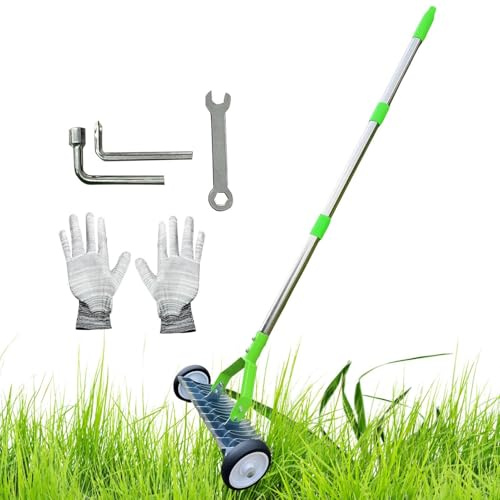 Rastrillo para escarificación, dispositivo de mano pesado, escarificador, para propietarios de jardines, adultos, personas mayores, patio, agricultura,