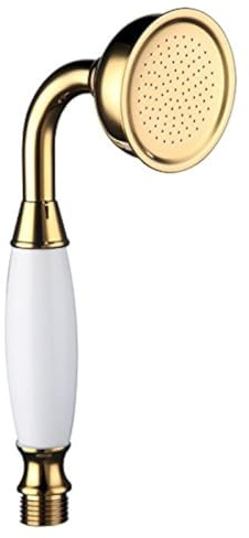 Brass Shower Head Traditional Victorian Style Handheld Shower Sprayer Gold