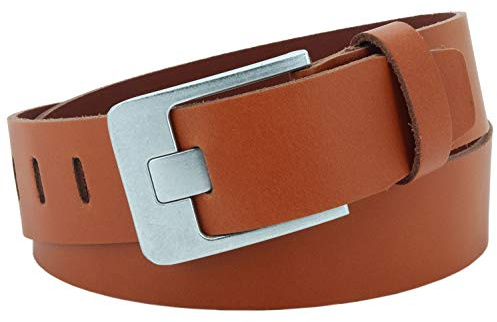 Vascavi ® Ledergürtel aus Rindleder, 4,5 cm breit und ca. 0,3 cm stark, echt Leder Gürtel, Made in Germany, kürzbar, für Damen und Herren #4,5-0001