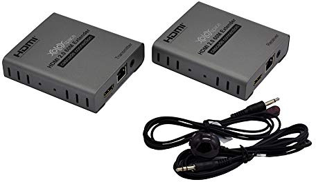 XOLRORspace HT004 60 m 4K 60 HZ HDR HDMI Extender su cavo CAT5/6/7 Supporta la connessione in cascata con uscita HDMI Loop Out e ritorno IR Pass-Back