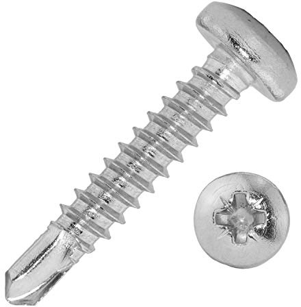 Bohrschrauben mit Linsenkopf und Kreuzschlitz-Antrieb (Form M) 3,9x22 mm aus Edelstahl A2 (10 Stück) | DIN 7504 - Linsenkopfschrauben - Schrauben von MESAROS®