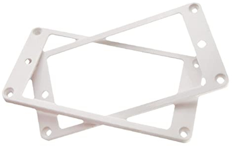 Baoblaze Flat Guitar Humbucker Pickup Montageringe für E Gitarrenteile, Weiß
