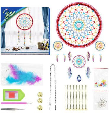 SusggO Diamond Painting - Set di pittura di diamanti, Diamond Painting Kit completo accessori fai da te 5D Quadro Numeri Punto Croce Artigianato Decorazione Casa Parete (MANDALA)