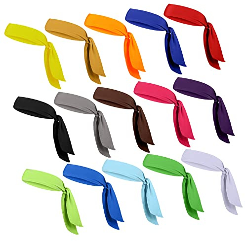 SOIMISS Haarwickelbänder 15 Stück Fitness Verstellbar Elastisch Männer Kinder Karate-Wickel Sportlich Absorbieren Kopfhaar Stirnbänder Laufen Bandanas Training Schweißband Trainingsstirnbänder Für