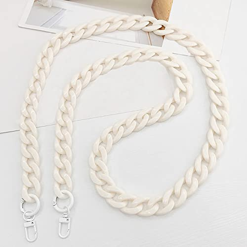 Handykette Universal zum Umhängen-Kompatibel mit jedem Handy und Smartphone,Kette zum Umhängen,Diagonale Spannweite handy kette,Bunte Telefonkette aus Acryl,Handy Dekoration,Tasche Anhänger,Beige