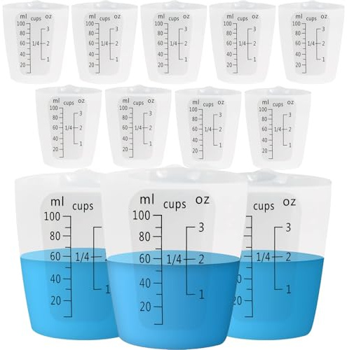 Silikon Messbecher Werkzeuge Set für Harz Antihaft Schwarz Nummer 250 und Epoxidmischbecher 100ml Farbbecher für Formen, Schmuckherstellung (100ml)