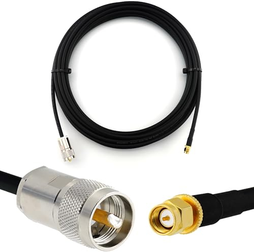 RANGEFUL 20m PL259 auf SMA Stecker UHF Koaxialkabel — Wetterfestes HF-240 (LMR 240 Äquivalent) Verlustarmes Verlängerungskabel — PL Antennenkabel für CB Funk HAM Funkgerät SWR Antennen Amateurfunk