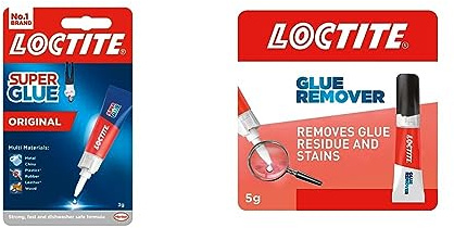 Loctite Universal, Strong All Purpose Liquid Adhesive for Repairs, Clear Glue for Various Materials, Easy to Use Instant Super Glue, 1 x 3g, Loctite Glue Remover for Correcting Badly Bonded Items