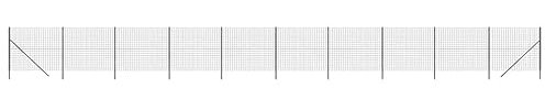 vidaXL Clôture en Treillis Métallique, Panneau de Clôture Décoratif, Barrière de Protection Jardin Patio Extérieur, Anthracite 2,2x25 m