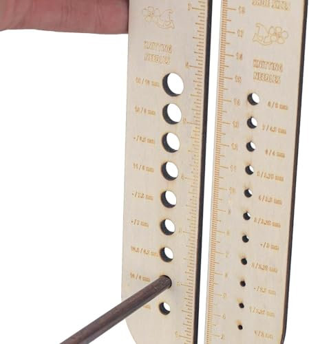 Aizuoni Sockenlineal Zum Stricken | Knitting Needle Gauge, Stricknadelmaß, Knitting, Strickwerkzeug, Stricknadel-Lineal, Ruler, Stricknadelmaß Auf