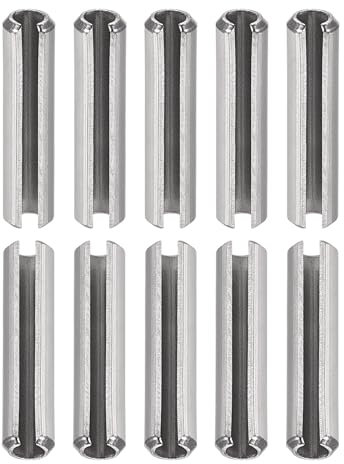 DTGN M5 x 50mm(DxL) Asolato Molla Perno - 10pz - Buono per Casa Macchina Fissaggio - 304 Inossidabile Acciaio Molla Perno Tensione Rullo Perno - Argento