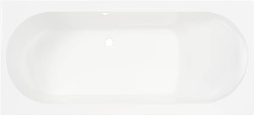 Saqu Bindo Badewanne solo 180x80 cm - Weiß - Eingebaute Badewanne - Acryl - Spa, für 2 Personen - Einbau Badewannen