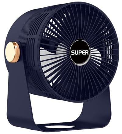 FLCPJGV Piccola Ventola di Raffreddamento Ventilatore Portatile da Parete, Leggero, Ventilatore da Tavolo per Desktop da Campeggio, dormitorio, mensola per, Blu