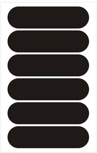 EUZUXU Kit 6 Streifen Schwarz Reflektierende Aufkleber für Motorradhelm, Motorrad, Fahrrad Aufkleber, Reflektor Nacht Sichtbarkeit Signalisierung, Größe 8,5 cm x 2,3 cm