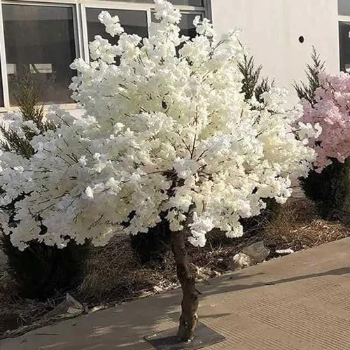 2 M Künstlicher Kirschblütenbaum – Atemberaubender Lebensechter Baum – Seidenblumen-Pflanzen – Realistische Kunstpflanze Für Hochzeit,1.2×1m-White