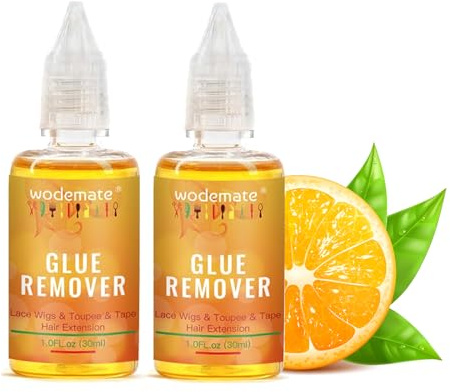 wodemate Tape in Extension Remover 30ml x 2 Bottles, Fast Acting Tape Remover Hair Extensions, Lace Wig Glue Remover for Wigs, Gentle on Skin, Cruelty Free, Pocket Sized
