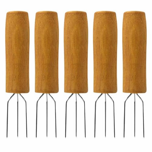 5 PCS Premium Barbecue Skewers Set with Corn on The Cob Forks, Holders, and Sweetcorn Forks - Grilling Accessories for Outdoor BBQ