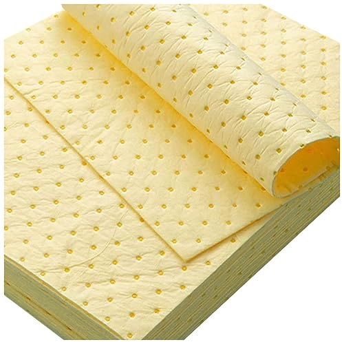 YZRXD Aceite Alfombrillas Absorbentes Hoja Absorbente para Productos Químicos Ácidos/Alcalis Agresivos 50x40cm Absorbente Químico Almohadillas(Size:100-sheet,Color:2mm)