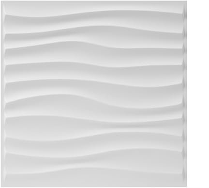 Trafagala 10 Pack 3D Wall Panels White Decorative Wall Tiles for Living Room, Office, Bedroom, Ceiling Tiles 11.8x11.8