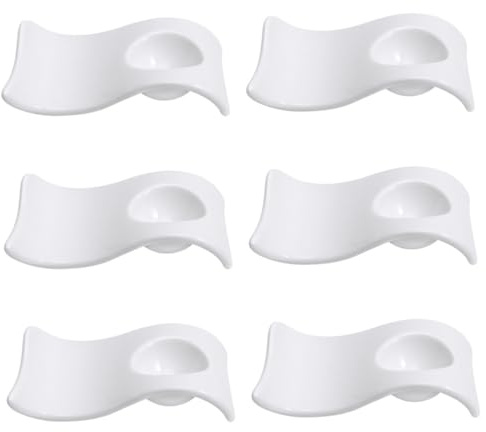 TOYANDONA Portauova in Ceramica 6 Pezzi, Piatti per Uova Domestici Eleganti, Contenitori Pratici per Uova Sode e Antipasti, Vassoi da Portata per Cucina Contemporanea
